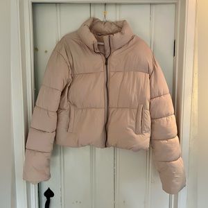 NWOT Light pink puffer jacket
